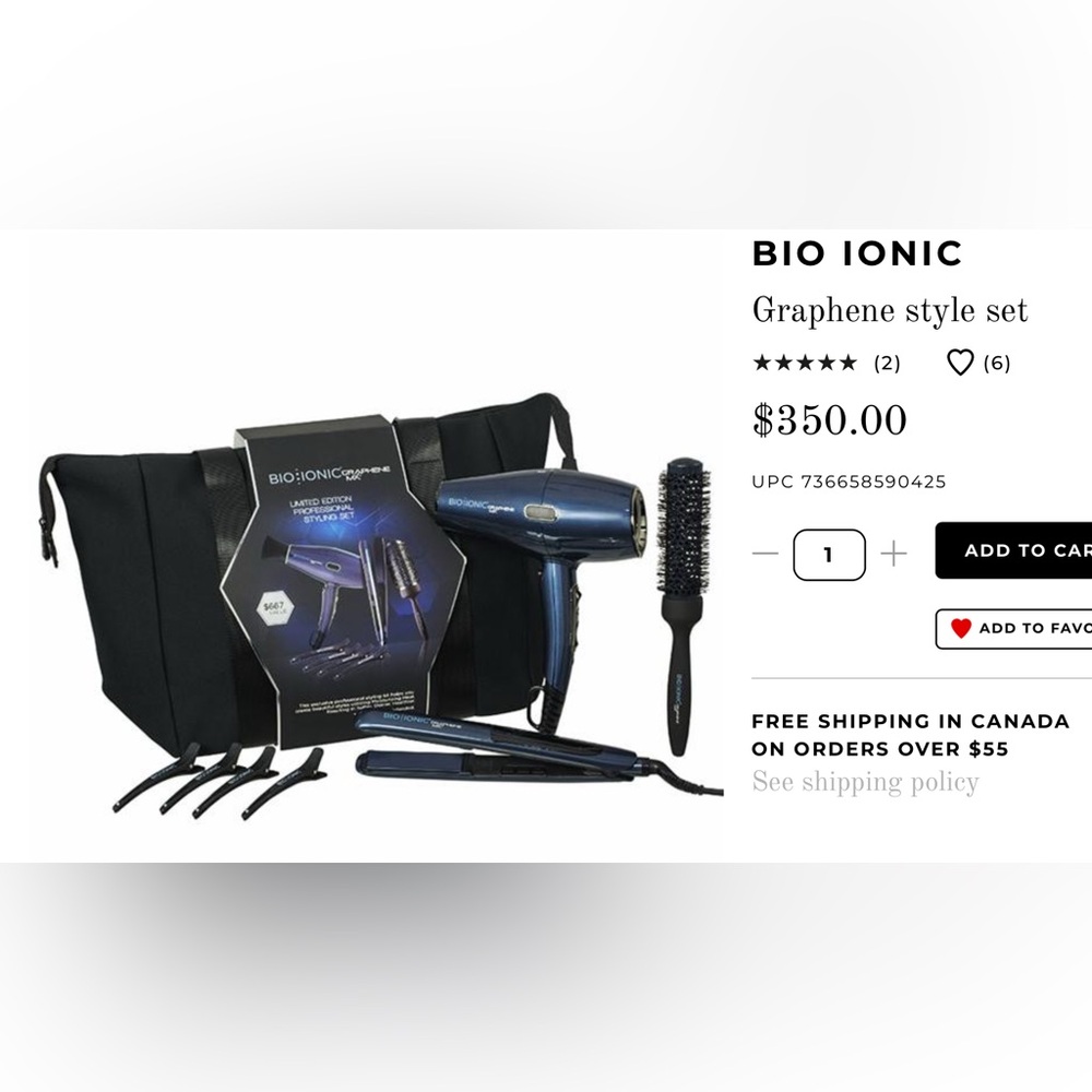 Bio Ionic Graphene Style Set